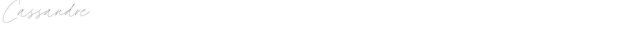 Sample characters Cassandre Font